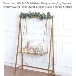 6ft Gold Metal Hanging Dessert 