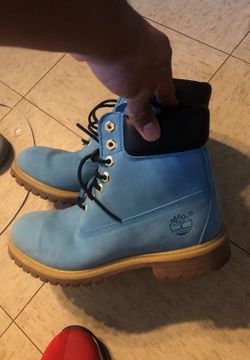 Light Blue Timberlands Boots(Size 10)