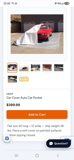 Car pocket/cover 12' x 24' brand new in box