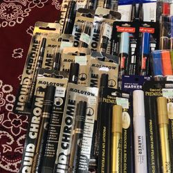 Art supplies paint, pens, markers