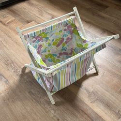 Wood Folding Storage Basket 