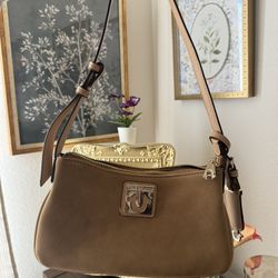true religion brown shoulder bag 