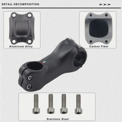 RXL SL Tallo de carbono MTB, vástago de bicicleta de montaña 31.8, vástago de bicicleta de carretera 6 17 grados 2.756 in 3.150 in 3.543 in 3.937 in 4