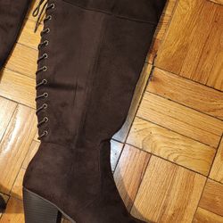 Brown Knee High Boots (NEW)