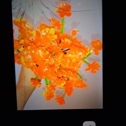 Orange Small Faux Flowers