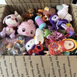 Mystery Box Of Figurines And Mix Toys For Girls  (70+ Pieces )