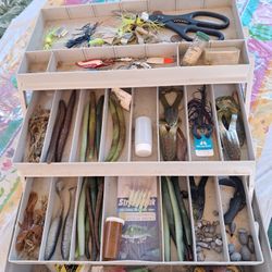 Fishing Box With Fishing Items