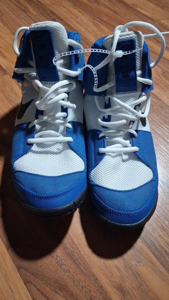 Nike Fury Wrestling Shoes MMA Combat Boxing Royal Blue Mens 9