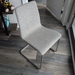 Two CB2 Gray Chairs