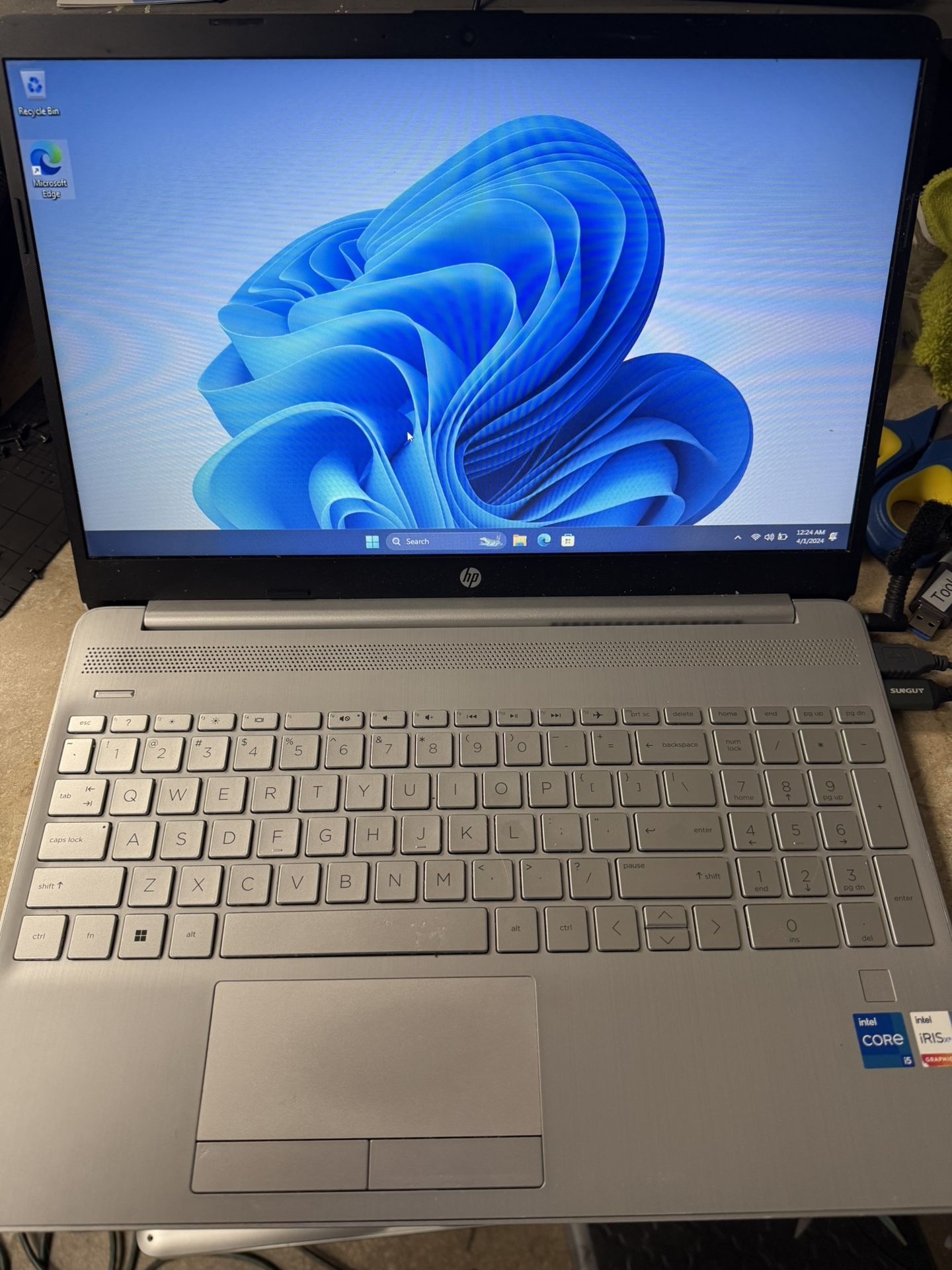 HP 15 inch laptop I5 11th Gen 16gb Ram 256gb nvme Ssd