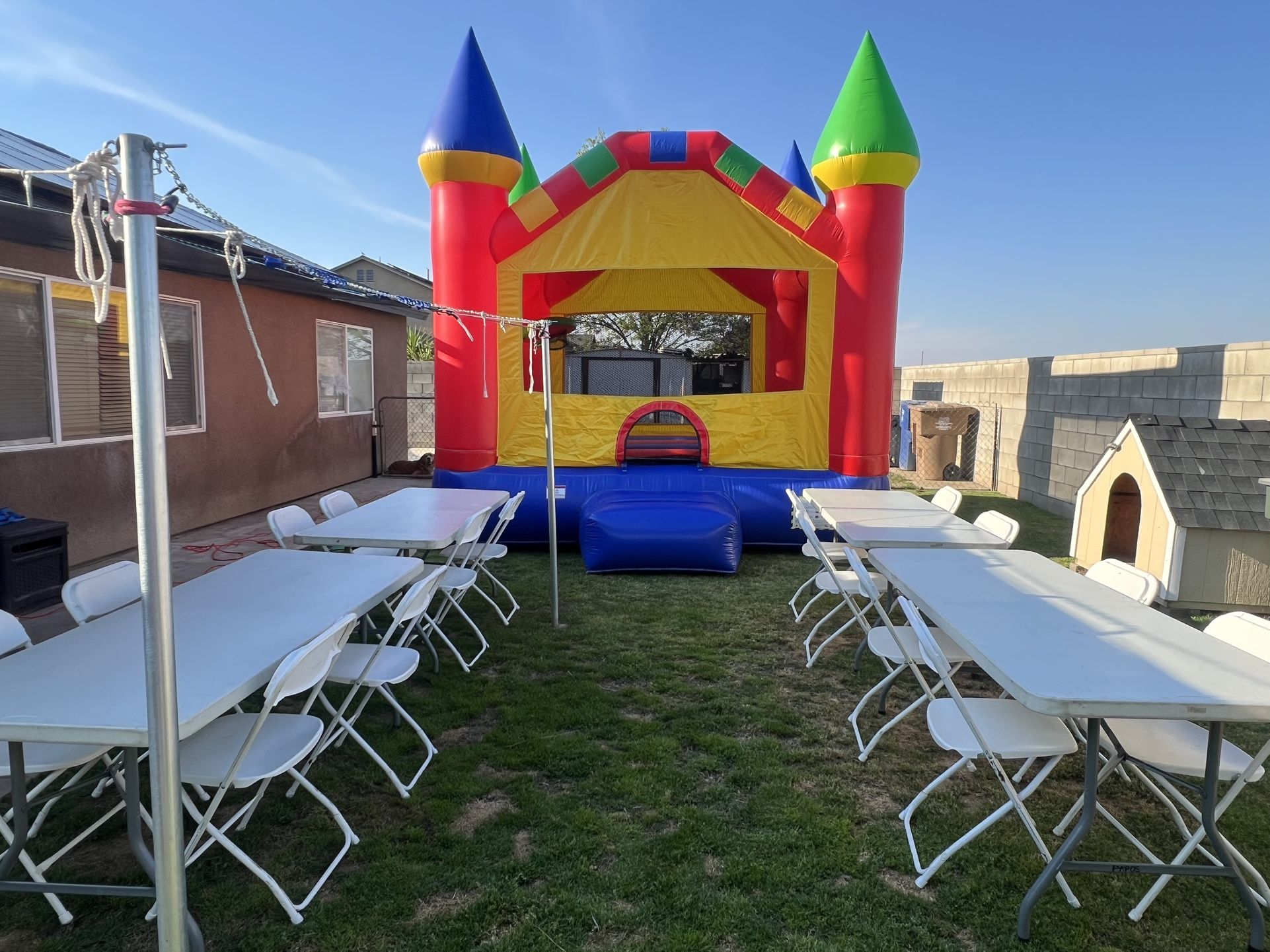 For Sale Bundle 10 Tables 55 Chairs And One Bounce House