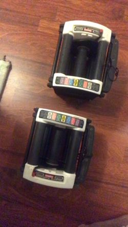 PowerBlock adjustable / stackable dumbbells