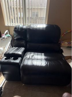 Single leather sofa chair