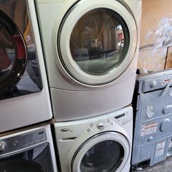 Whirlpool Front Loading Washer And Stackable Gas Dryer Set 