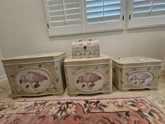 Set Of Elegant Wooden Chests