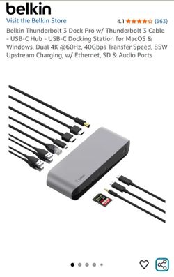 Belkin Thunderbolt 3 Dock Pro - 85W Power Delivery