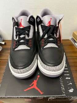 DS Jordan 3 Retro “Black Cement” (2024 release) Men’s size 8.5
