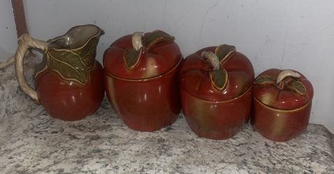 Vintage Apple Canister Set
