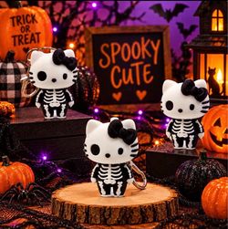 3D Printed Hello Kitty Skeleton Keychain