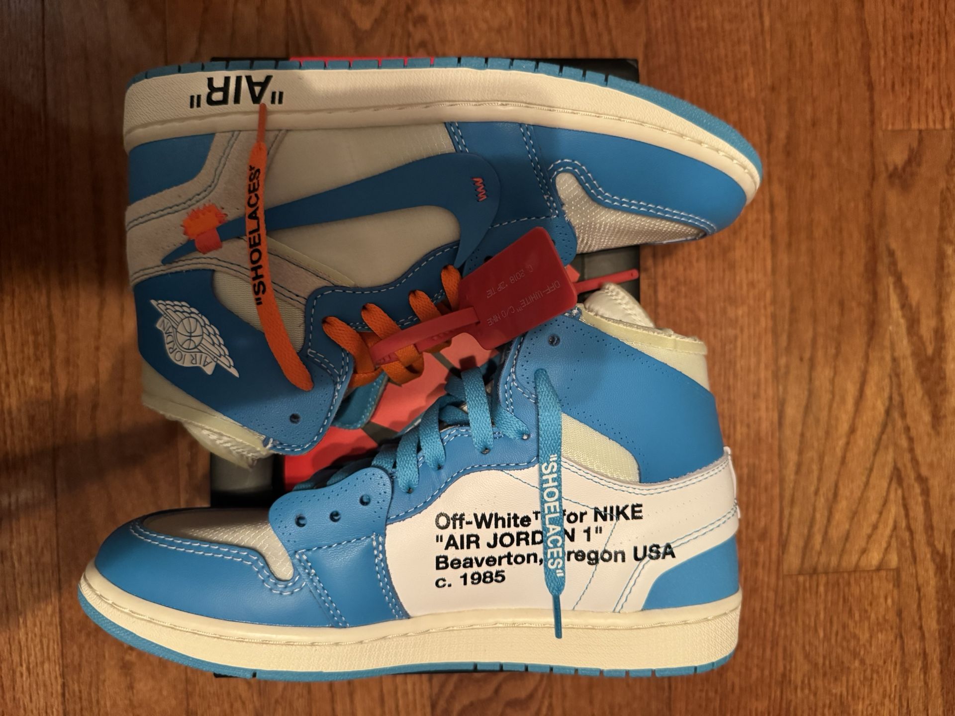 Jordan 1 Off White UNC Blue size 9
