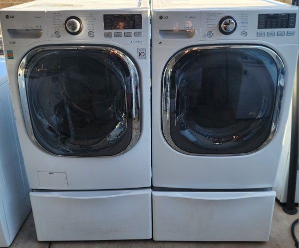 Set LG Directdrive Steam Washer And Dryer Electric Steam