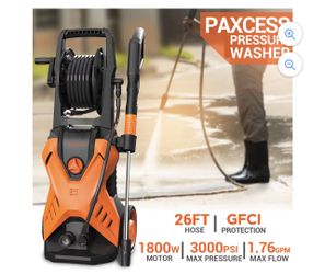 High-Pressure Washer 3000PSI 1.76GPM Electric Pressure Washer with Adjustable Nozzle, Hose Reel Foam Cannon