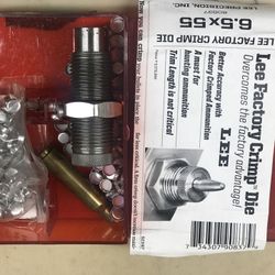 used Lee, 6.5x55 reloading CRImP die,  (1) die set