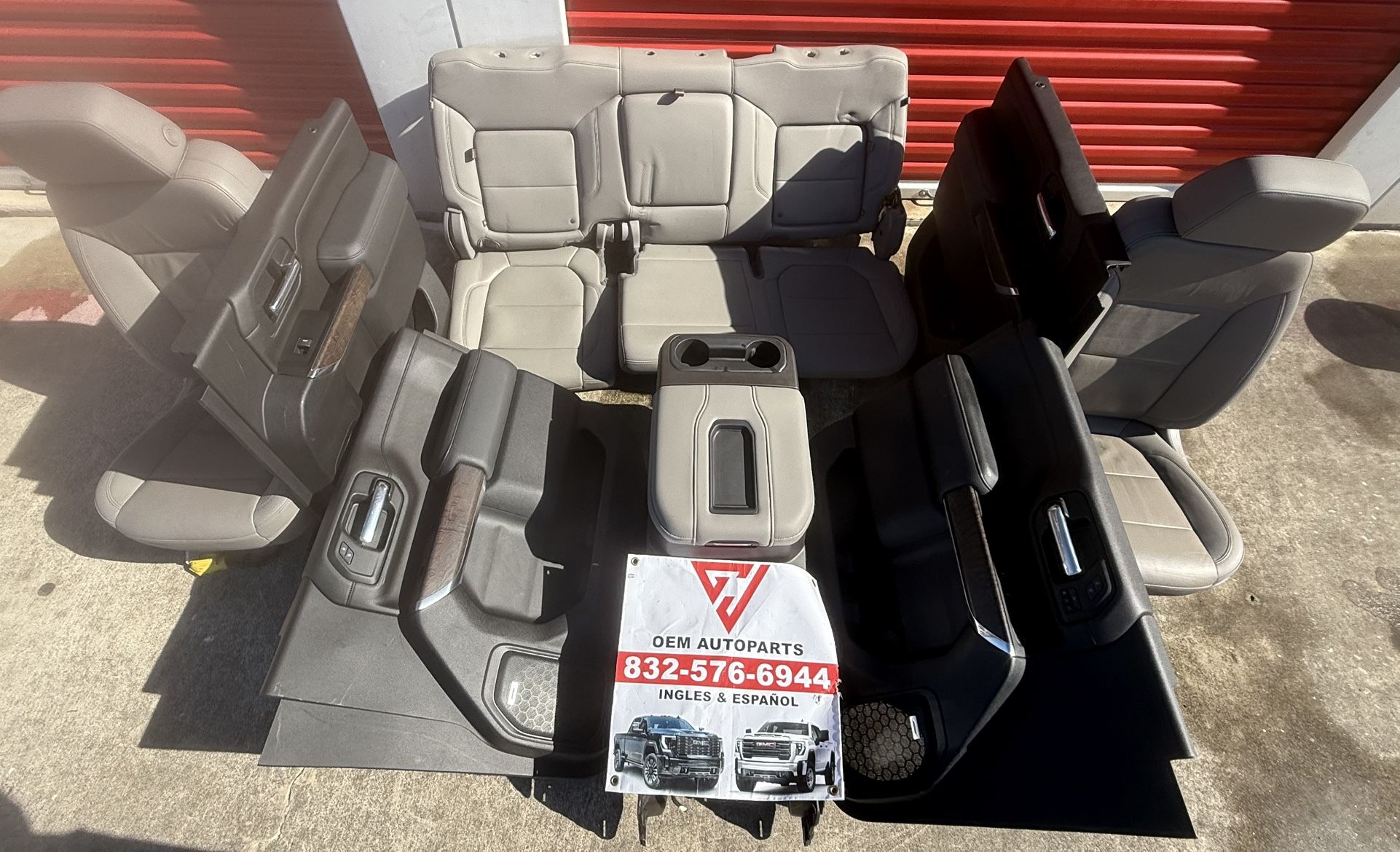 2020 2022 2024 Chevy Silverado GMC Sierra Denali Leather Interior Seats With Center Console 