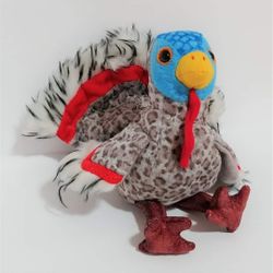 Lurkey the Turkey TY Beanie Baby, Thanksgiving, 2000, hologram & special serial #