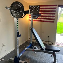 fitness gear rack and bench