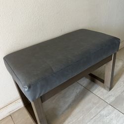 Gray Color Ottoman Bench