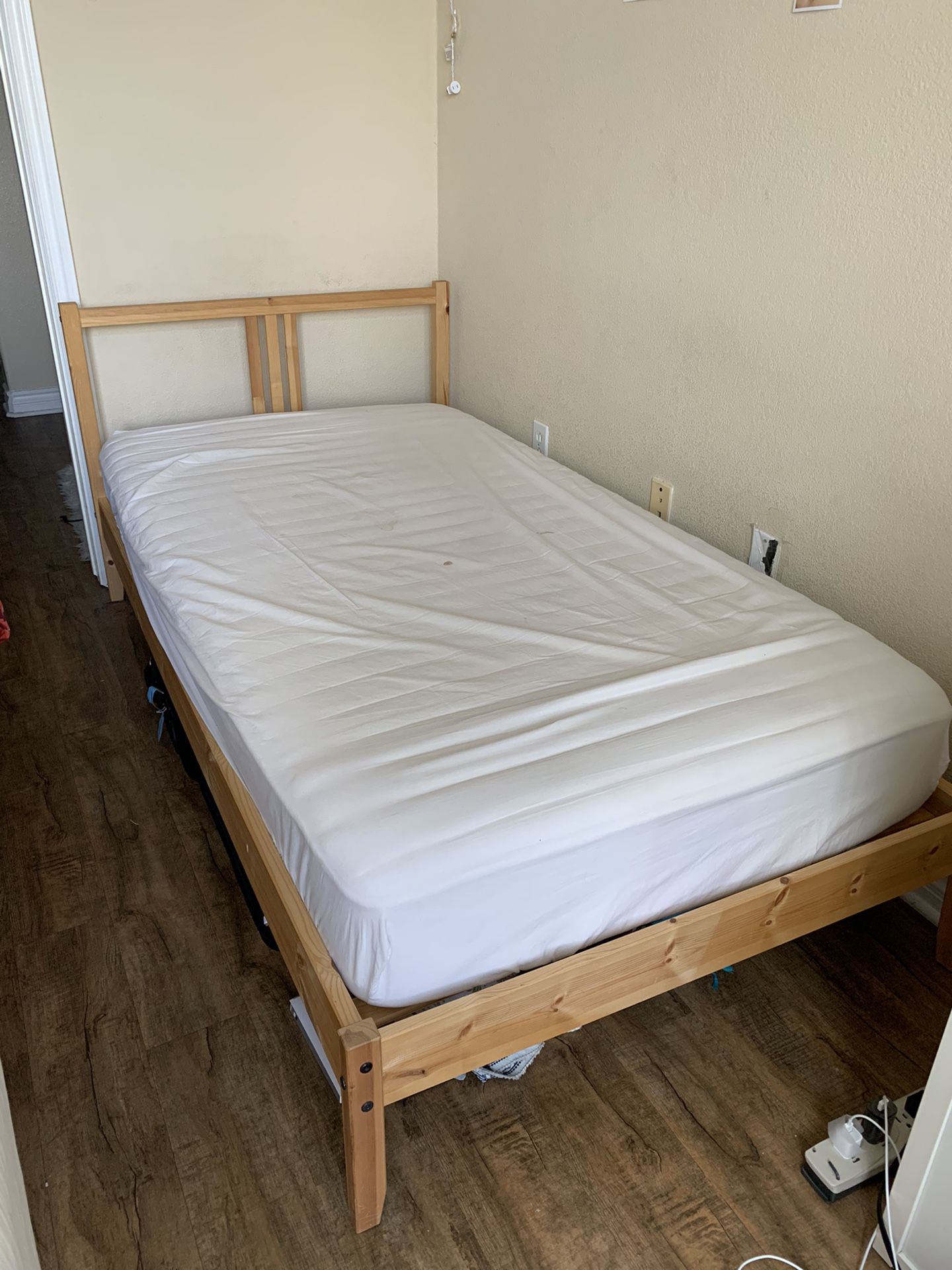 twin ikea bed frame AND mattress (high-quality)