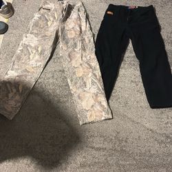  20 Bucks Each The Camo Ones Are 28 inch Waist And The Black Ones Are 24 Inch Waist