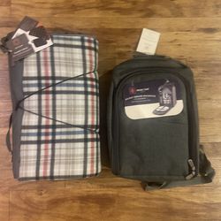 NWT Cooler Backpack & Blanket Outdoor Picnic Set - Brand New