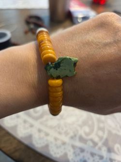 The Ancient Beads With Honey Amber Breacelat