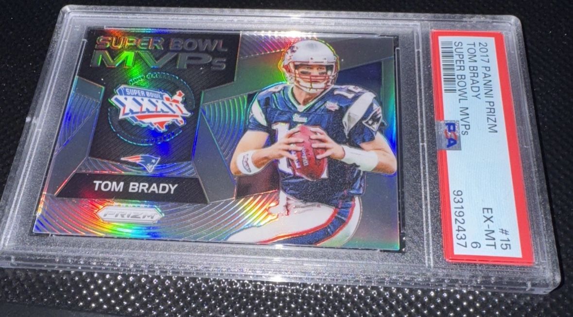 Tom Brady PSA 6 2017 Panini Prizm Super Bowl MVPS Super Bowl