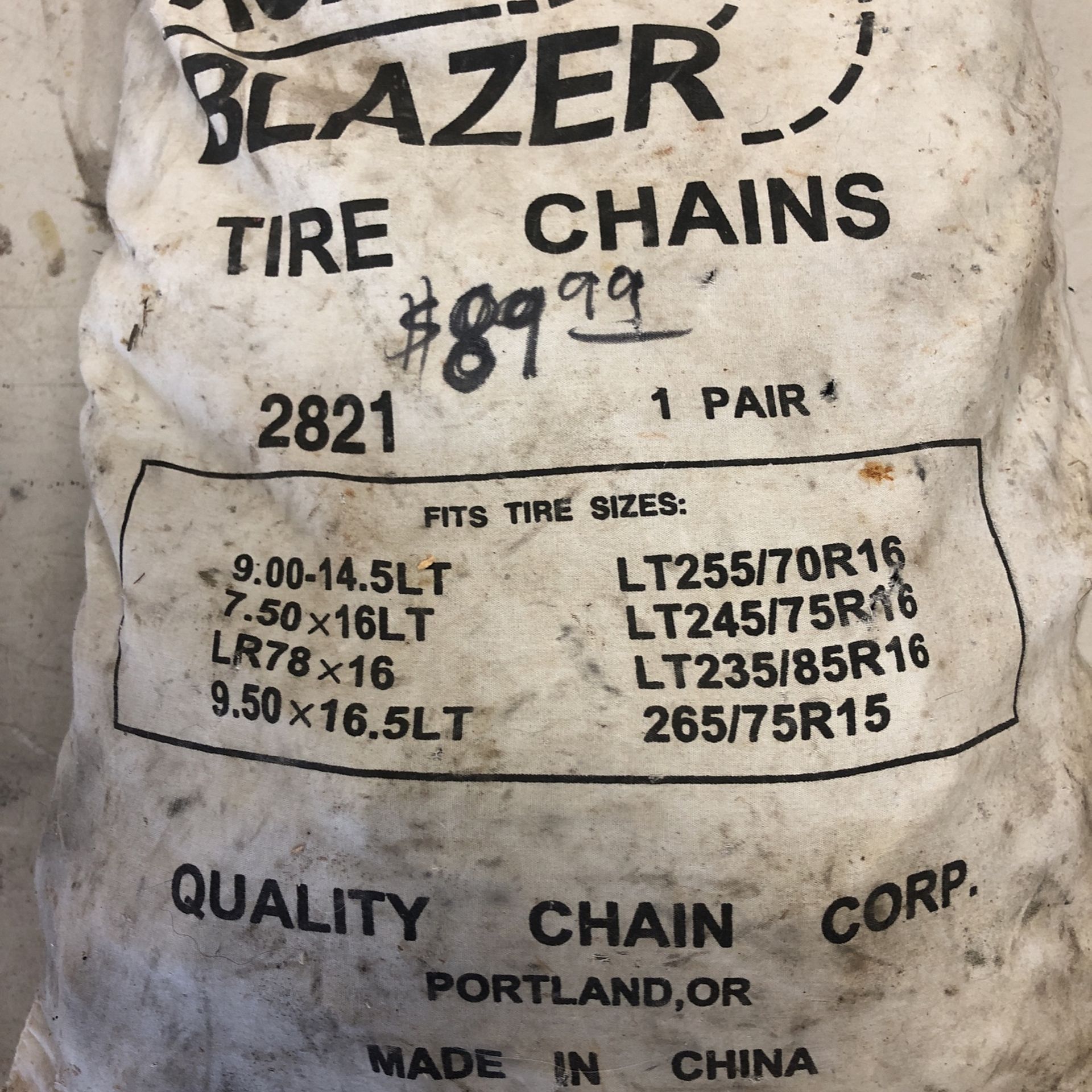 Truck Tire Chains. 245/75R16 band other sizes