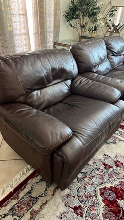 Leather living room set