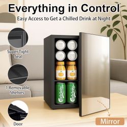 24 Cans/0.9 Cubic Feet Beverage Refrigerator Cooler