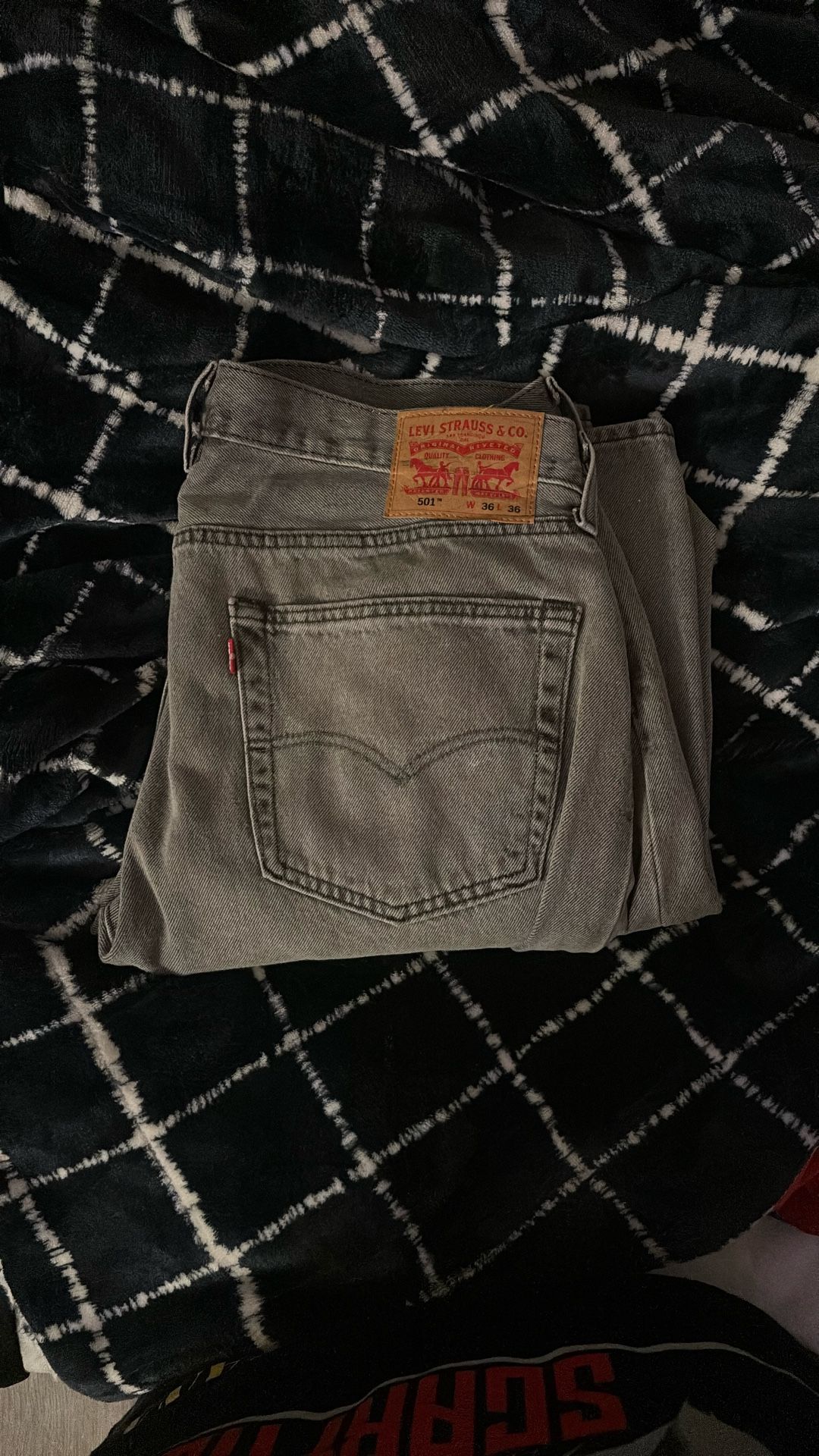 Levi’s Men’s 501s Grey Jeans