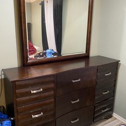 Brown Mirror Dresser