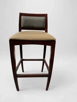 Brand New Solid Wood Bar Stool - European Beech, Dark Walnut