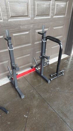Squat Rack with Dip Bar Attachment