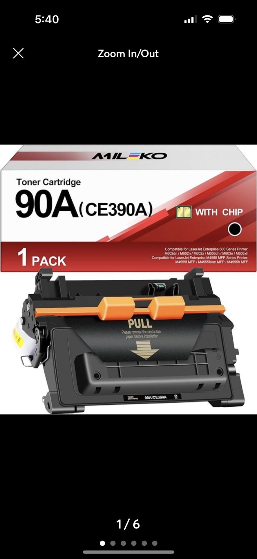 90A Toner Cartridge Replacement for HP 90A CE390A