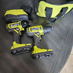 Ryobi Impact And Drill Set