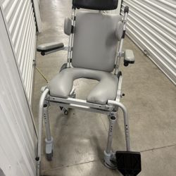 Reclining Tilt In Space Shower Commode Chair