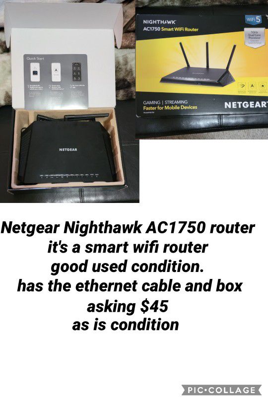 Netgear Nighthawk AC1750 WiFi Smart Router