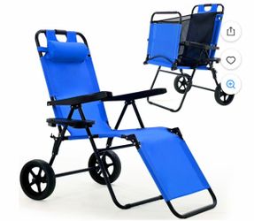ABORON Beach Cart Chairs with 10" Wheels, 2 in 1 Heavy Duty Beach Chair Foldable Beach Lounge Chair with Integrated Wagon Pull Cart Combination, Perfe