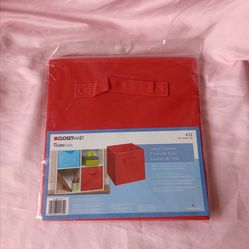 closetmaid 432 cubeicals fabric drawer, red 27cm X X28cm