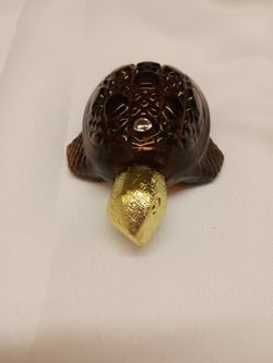 AVON BROWN TURTLE COLOGNE BOTTLE 